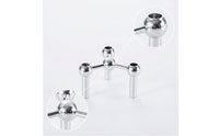 Geometric Three-Legged Candle Holder Compact Metal Candle Holder Modern Three-Arm Candelabra Minimalist for Centerpiece, Tabletop, Dining Table