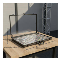 Custom Size Aluminum Alloy Toolbox Lock Design Acrylic Lid Tool Case Long-Lasting Aluminum Tool Case Sturdy Handle for Workshop