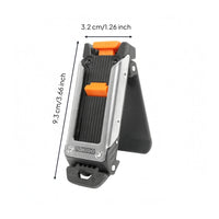 Stainless Steel Quick-Clamp Tool Hanger Reinforced Nylon Waist Belt Tool Hanger Fits up to 2.7 Inch Belts Work Gear Foldable