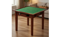 Printed Markings Square Table Raised Rim Game Table Built-in Drawer Gaming Furniture Wood Frame