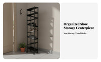 Space-Saving Multi-Layer Shoe Rack Dust-Proof Multi-Tier Shoe Shelf Japanese Design Household Storage Easy Assembly for Students, Homeowners, Dormitory, Dorm Room, Behind the Door, Small Areas