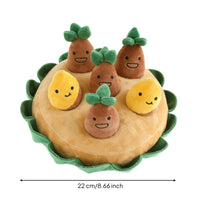 Sweet Potato Soft Toy Funny Design Hide and Seek Dog Toy Mental Animal Plaything for Home