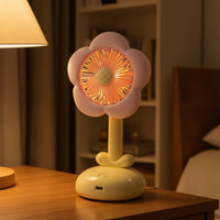 Desktop Fan with Night Light 5-Speed Desk Fan with Night Light Portable for Students, Bedside Table, Dorm Room