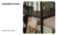 Slim Multi-Tier Shelving Unit Floor-Standing Tall Narrow Shelving Unit Space-Saving Easy Assembly for Bedroom, Playroom