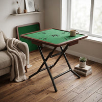 Folding Table Cross-Supported Green Table Elevated Border