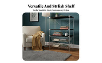 Easy Assembly Bauhaus Design Display Rack Stable Multi-Layer Storage Shelf Heavy Duty Freestanding Metal Bookshelf for Design Enthusiasts, Office Workers, Living Room, Kitchen, Bedroom, Basement
