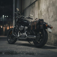 Motorcycle Side Bag with Pouch Universal Fit Motorcycle Saddlebags Retro for Road Trips