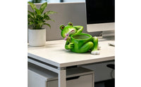 Frog Planter Whimsical Frog Flowerpot Compact Planter with Flower Embellishment for Patio Table