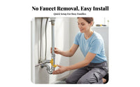 2 Way Faucet Splitter Indivi Double Shut-Off Valves Double Outlet Faucet Connector Separate Double Outlet Water Valve for DIY Enthusiasts, Garden
