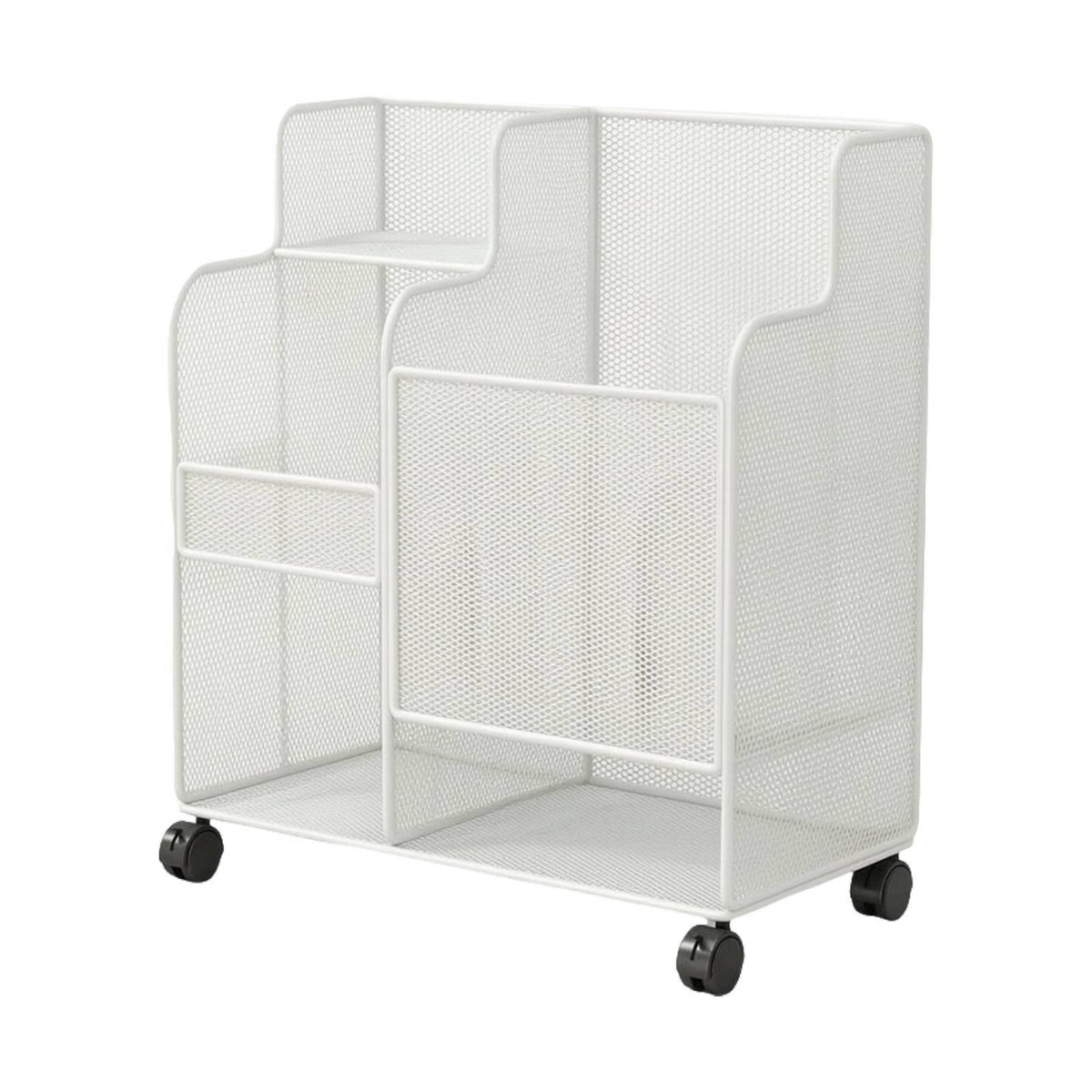 Sports Equipment Organizer with Wheels Rolling Sports Equipment Storage Cart Mobile Fitness Rack Movable for Athletes, Home Gym