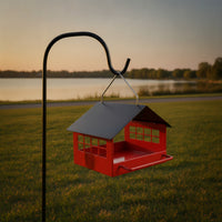 Hanging Bird Feeder Outdoor Bird Feeder with Perch Sturdy Decorative for Nature Lovers, Garden, Backyard