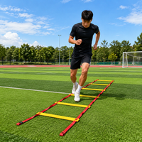 Plastic Soccer Goal Practice Set Training Cones Agility Ladder Hurdles With Storage Bag