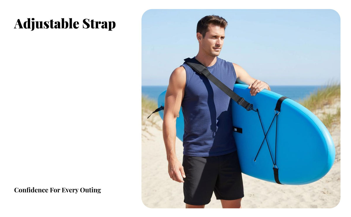 Surfboard Shoulder Strap Multi-Functional Adjustable Surfboard Strap Heavy Duty Adjustable Board Carrier for Surfers, Paddleboarders, Beach, Lake