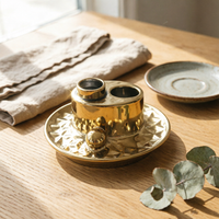 Candle and Scent Holder Tray Gold Scent Holder Versatile Home Decor