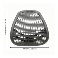 Fitness Bike Back Cushion Rounded Rectangular Mesh Back Cushion Dark Gray
