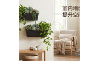 3 Pieces Wall Planter with Hooks Rectangular Wall-Attached Planter Easy to Install for Gardeners, Balcony, Fence