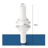 Thru-Hull Fitting Marine-Grade Thru-Hull Fitting with Threaded Base Hose Connector with Barb Corrosion-Resistant for Boat Owners
