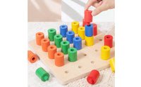 Color Insert Pillar Toy Preschool Wooden Sorting Board Geometric for Classroom