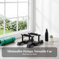 2 Pieces H-Shaped Press-up Stand Non-Slip Base Calisthenics Floor Handles Steel Parallettes Handles Comfortable Foam Grip