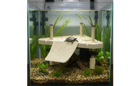 Auto-Adjusts to Water Level Floating Turtle Basking Platform Material Turtle Ramp with Suction Cups Pet Habitat Accessory for Terrapins