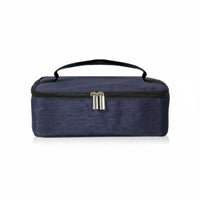 Insulated Lunch Bag Oxford Cloth Zippered Lunch Bag Silver Interior Top Handle