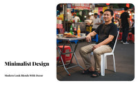 Minimalist design Molded Armless Dining Chair Easy to Clean Molded Shell Chair Lightweight Seating Furniture long-ultimateing for Business Owners, event Planners, Office, Kitchen, Patio, Garden