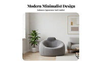 Nordic aesthetic Pumpkin-Shaped Sofa Statement Piece Upholstered Armchair Creative Design Accent Chair Small Space Solution for Apartment Dwellers, Business Owners, Reception Area, Hotel Lobby, perusing alcove, Bedroom