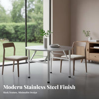 Foldable Design Portable Meal Stand Space-Saving Folding Table Rust-Resistant Household Furniture Multi-Purpose for Restaurant Owners, Event Planners, Dining Room, Banquet Hall, Indoor, Parties