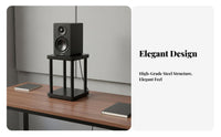 Adjustable Feet Floor Speaker Stand Shock-Absorbing Universal Speaker Stand Heavy Duty Audio Accessory Optimal Listening Height for Audiophiles, Living Room