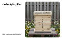Lattice Beehive Set Low Maintenance Fir Wood Bee Box Wooden Beehive Kit Beginner-Easy-to-Use Beekeeping Beginner Kit