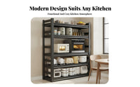 Microwave Oven Stand Multifunctional Multi-Layer Storage Rack Space Saving Standing Kitchen Shelf for Homeowners, Families, Pantry, Office, Garage