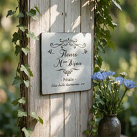 Iron Plaque with Hanging Hook Distressed Square Wall Plaque Weathered for Porch