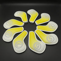 9 Pieces Iron Covers with Embroidered Guarding Golf Iron Covers Padded for Golfers