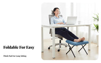 Collapsible Padded Leg Rest Space-Saving Footstool adaptable for Home Users