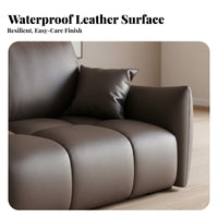 3-Person Linear Couch Scratch Resistant 3-Seater Settee Modern Minimalist Design Sofa for Cat Owners, Apartment Dwellers, Home, Lounge Area