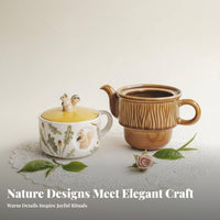 Tea for Single Set Ideal Gift Single Serving Teapot Set Elegant Design