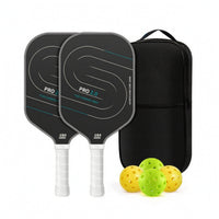 2 Pieces Carbon Fiber Pickleball Paddles Complete Pickleball Set with Bag Racket Textured Sporting Goods Anti-Slip