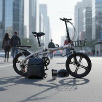 Shock Absorbing Folding Bike Variable Speed Portable Folding Bike Disc Brakes