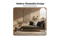 Modern Minimalist design Upholstered Chaise Lounge Nordic Inspired Single Sofa Elegant outline Living Room Seating pillowyLike Comfort for Interior Designers, Hotel Managers, Bedroom, Lounging, resting, perusing