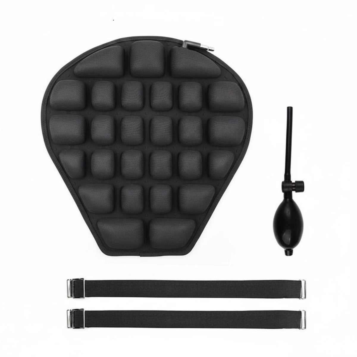 Motorcycle Inflatable Seat Cushion Comfortable Seat Cushion with Air Cells Supportive for Commuters, Long-Distance Riding