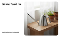 Stainless Steel Watering Can Leak-Resistant Long Spout Watering Can Indoor Plant Water Pot Rust-Resistant Modern Metal Waterer