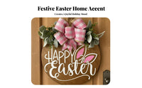 Easter Door Hanger Ready to Hang Easter Door Sign Sturdy Wood Bunny Welcome Sign for Homeowners, Party Hosts, Entryway, Living Room, Office