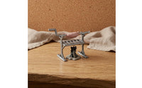 Skewer Miniature Barbecue Scene Metal-Look 1/64 Barbecue Grill Model Slatted Grill Scene Model Fire Base for Display