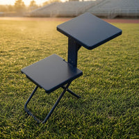 Folding Writing Chair Foldable Portable Desk Chair Metal Frame Mobile Seating for Transport