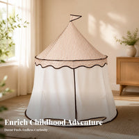 Peaked Roof Indoor Children's Play Tent Small Flag Conical Play Tent Framed Lightweight