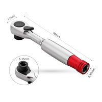 Slim Ratcheting Screwdriver Knurled Ratchet Screwdriver Straight Mini Ratchet Tight Areas for DIYers