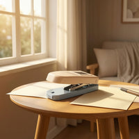 Spring-Loaded Paper Punch with Embossing Tool Compact Handheld Paper Punch Easy-Push Versatile for Journaling