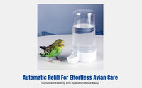 Automatic Avian Dispenser Easy to Clean Spill-Resistant and Water Station Large Capacity Transparent Design for Travelers