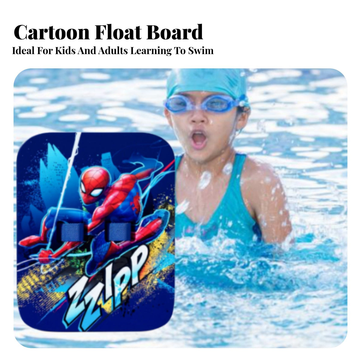 Swimming Kickboard Beginner Friendly Learn to Swim Board High Buoyancy Kids Back Float for Children, Beginners, Water Park, Beach, Lake