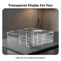 Desktop Display Cabinet Particle Proof Clear Figure Showcase Clear Figure Storage Case Large Capacity Stackable Collectible Box